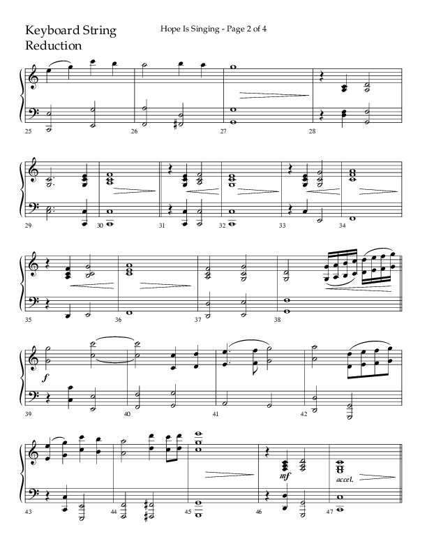 Hope Is Singing (Choral Anthem SATB) String Reduction (Arr. Camp Kirkland / Lifeway Choral)