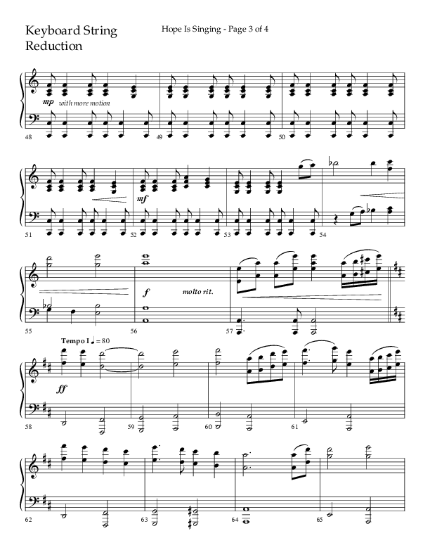 Hope Is Singing (Choral Anthem SATB) String Reduction (Arr. Camp Kirkland / Lifeway Choral)