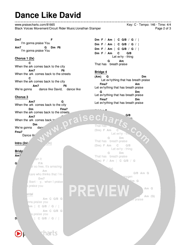 Dance Like David Chords & Lyrics (Black Voices Movement / Circuit Rider Music / Jonathan Stamper)
