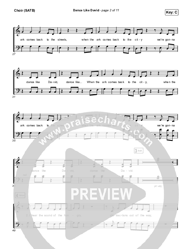 Dance Like David Choir Sheet (SATB) (Black Voices Movement / Circuit Rider Music / Jonathan Stamper)