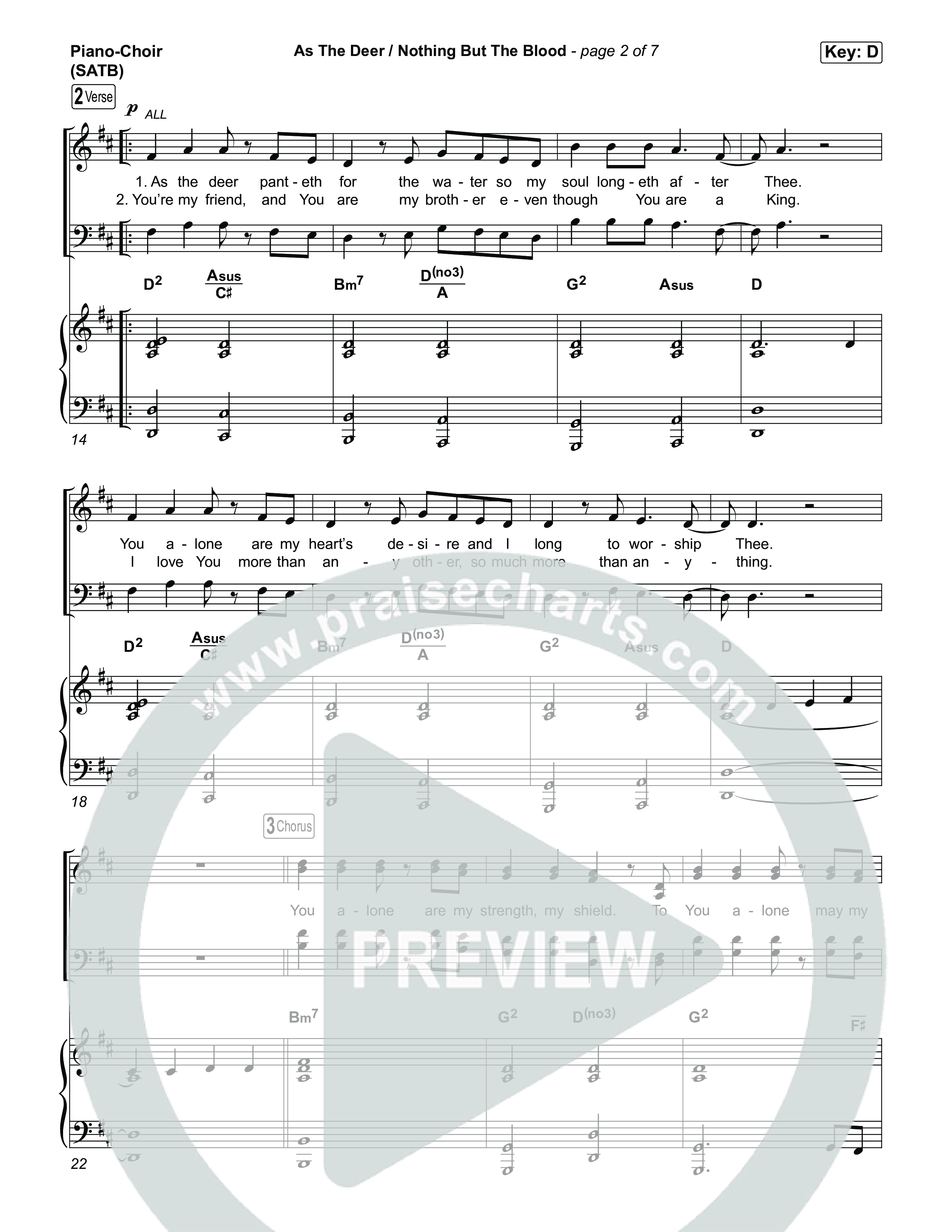 As The Deer / Nothing But The Blood Piano/Vocal (SATB) (Citipointe Worship)