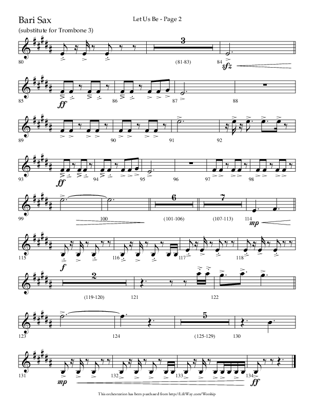 Let Us Be (Choral Anthem SATB) Bari Sax (Lifeway Choral / Arr. Jason Webb)