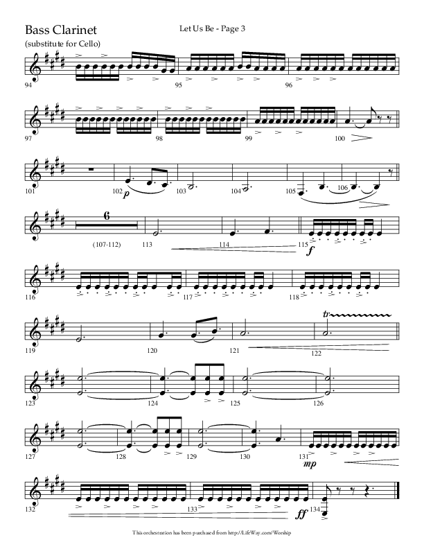 Let Us Be (Choral Anthem SATB) Bass Clarinet (Lifeway Choral / Arr. Jason Webb)