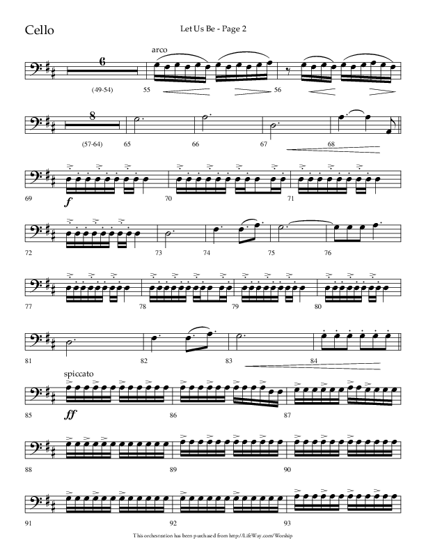 Let Us Be (Choral Anthem SATB) Cello (Lifeway Choral / Arr. Jason Webb)