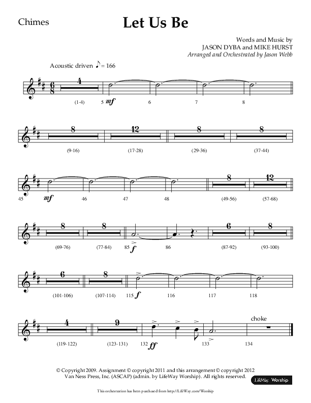 Let Us Be (Choral Anthem SATB) Chimes (Lifeway Choral / Arr. Jason Webb)