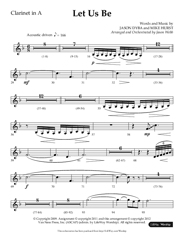 Let Us Be (Choral Anthem SATB) Clarinet (Lifeway Choral / Arr. Jason Webb)