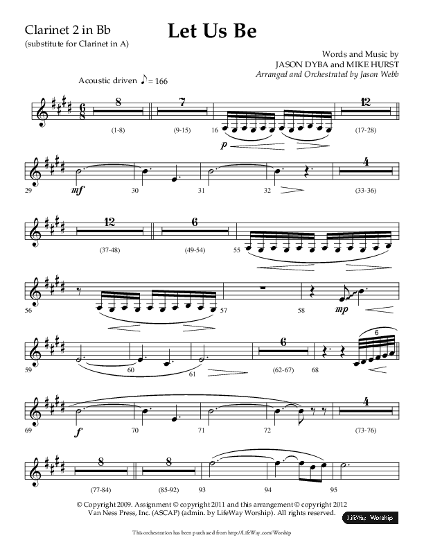 Let Us Be (Choral Anthem SATB) Clarinet (Lifeway Choral / Arr. Jason Webb)