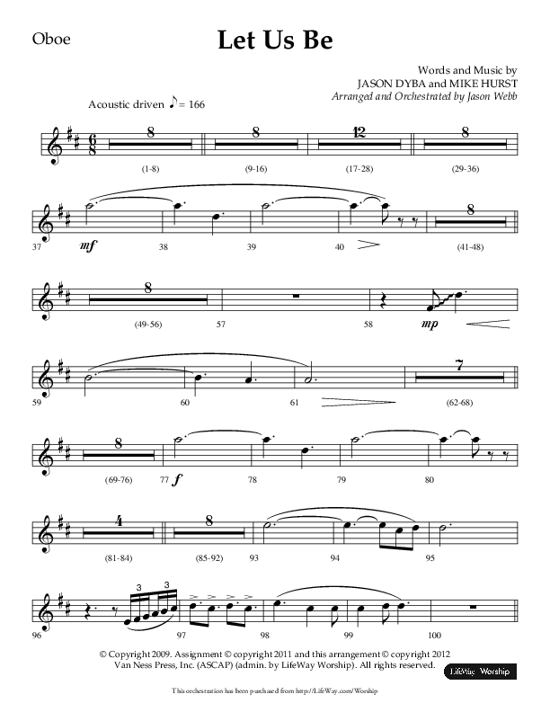 Let Us Be (Choral Anthem SATB) Oboe (Lifeway Choral / Arr. Jason Webb)
