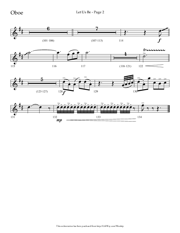 Let Us Be (Choral Anthem SATB) Oboe (Lifeway Choral / Arr. Jason Webb)