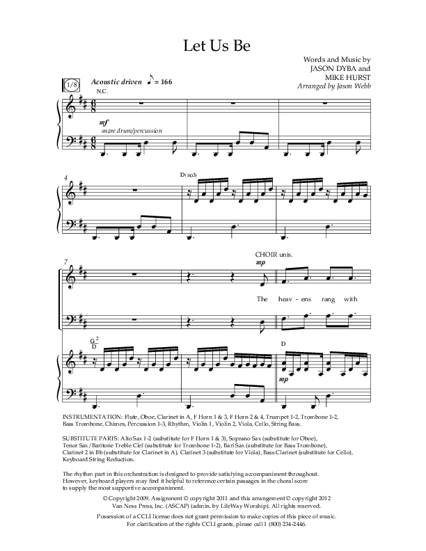 Let Us Be (Choral Anthem SATB) Anthem (SATB/Piano) (Lifeway Choral / Arr. Jason Webb)