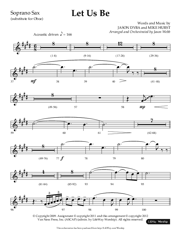 Let Us Be (Choral Anthem SATB) Soprano Sax (Lifeway Choral / Arr. Jason Webb)