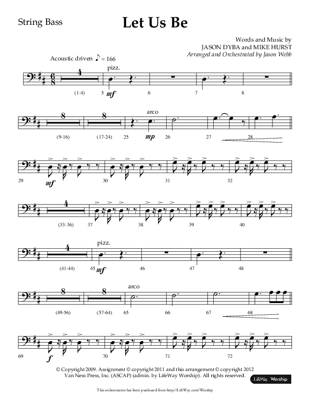 Let Us Be (Choral Anthem SATB) String Bass (Lifeway Choral / Arr. Jason Webb)