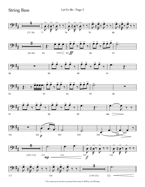 Let Us Be (Choral Anthem SATB) String Bass (Lifeway Choral / Arr. Jason Webb)