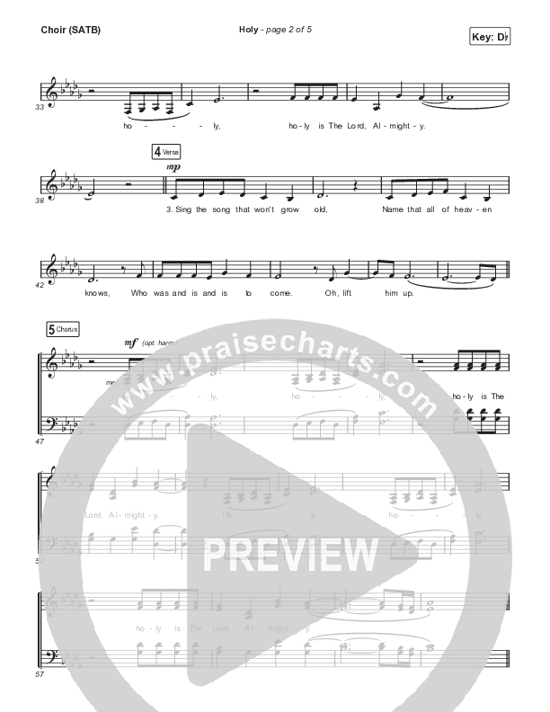 Holy Choir Sheet (SATB) (Steffany Gretzinger)