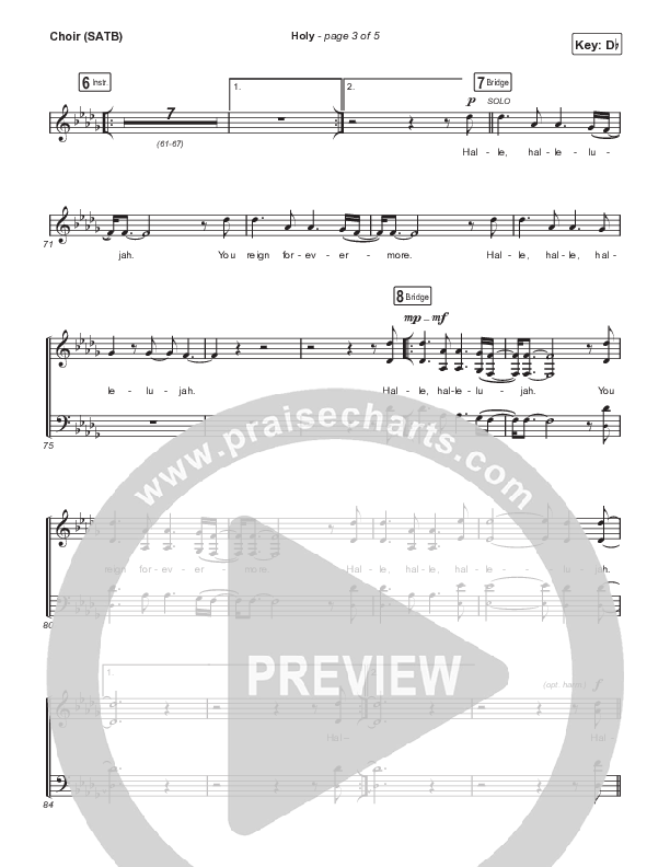 Holy Choir Sheet (SATB) (Steffany Gretzinger)