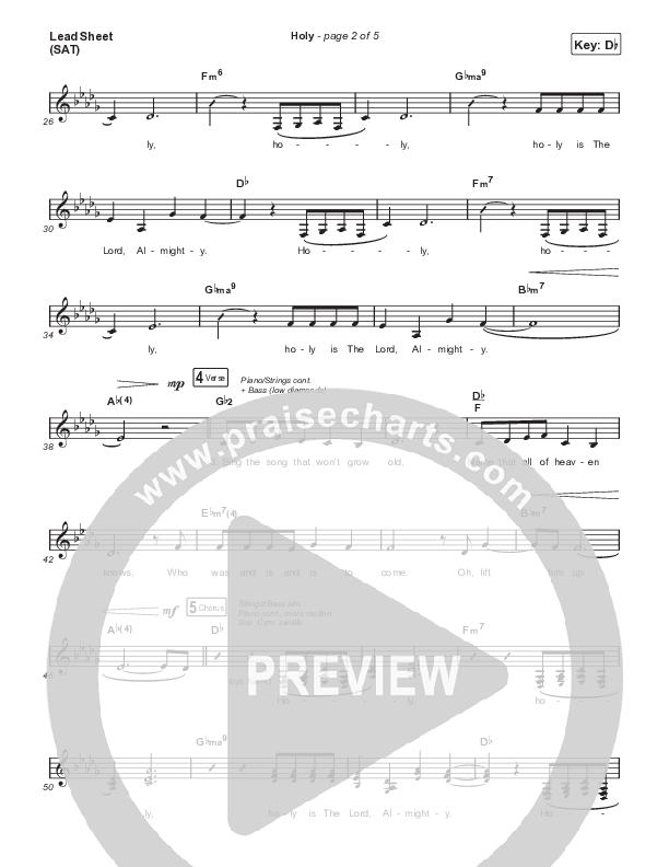 Holy Lead Sheet (SAT) (Steffany Gretzinger)