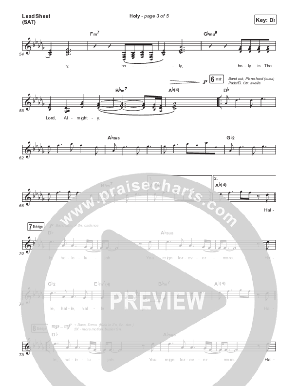 Holy Lead Sheet (SAT) (Steffany Gretzinger)