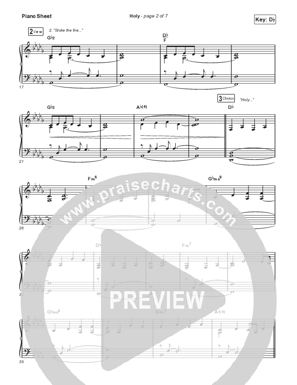 Holy Piano Sheet (Steffany Gretzinger)