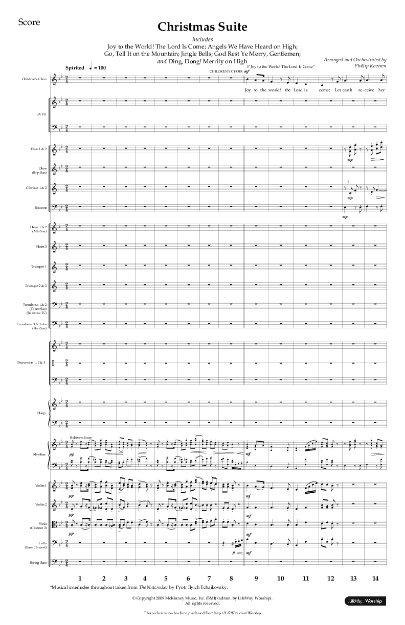 Christmas Suite (Choral Anthem SATB) Orchestration (Lifeway Choral / Arr. Phillip Keveren)