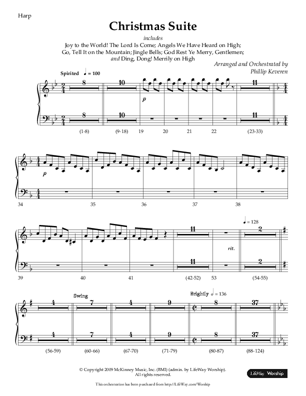 Christmas Suite (Choral Anthem SATB) Harp (Lifeway Choral / Arr. Phillip Keveren)