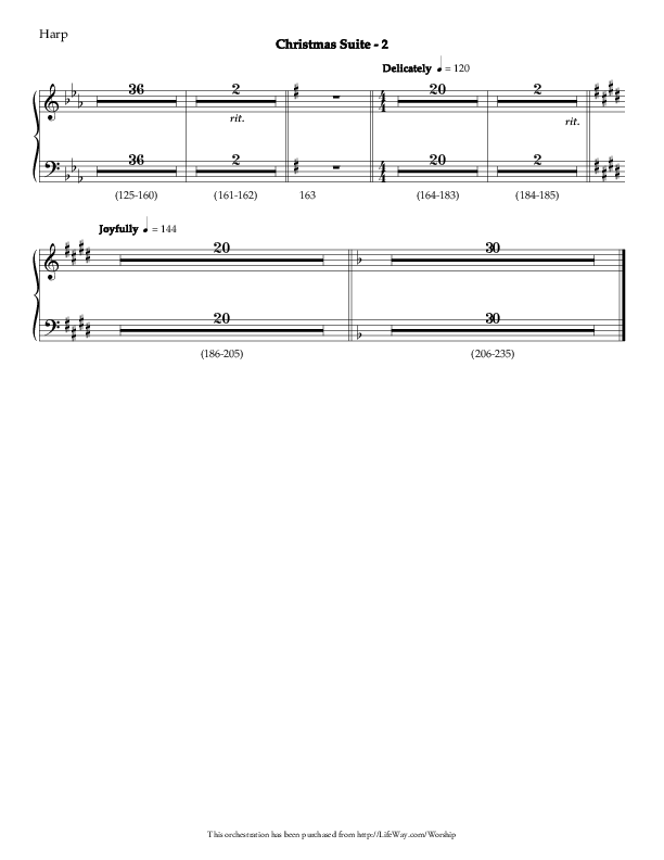 Christmas Suite (Choral Anthem SATB) Harp (Lifeway Choral / Arr. Phillip Keveren)