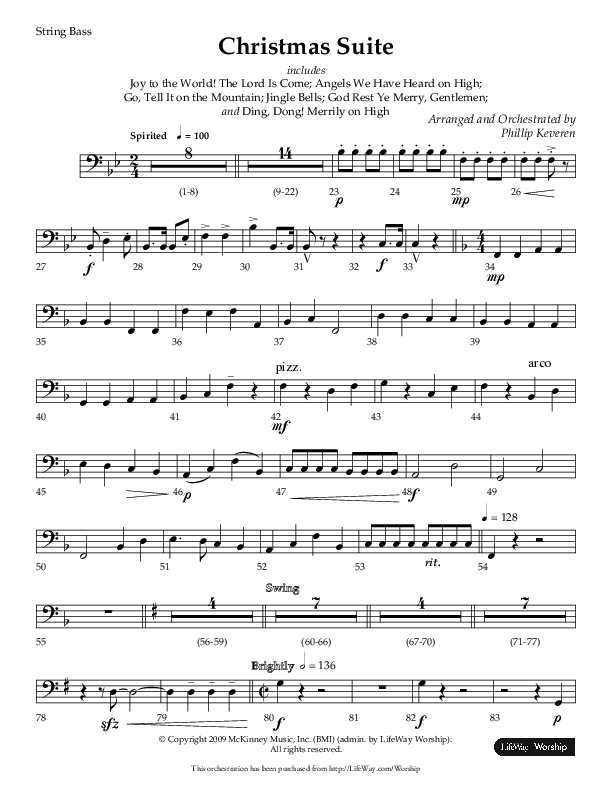 Christmas Suite (Choral Anthem SATB) String Bass (Lifeway Choral / Arr. Phillip Keveren)