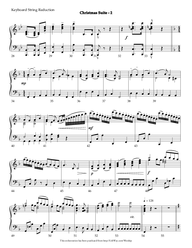 Christmas Suite (Choral Anthem SATB) String Reduction (Lifeway Choral / Arr. Phillip Keveren)