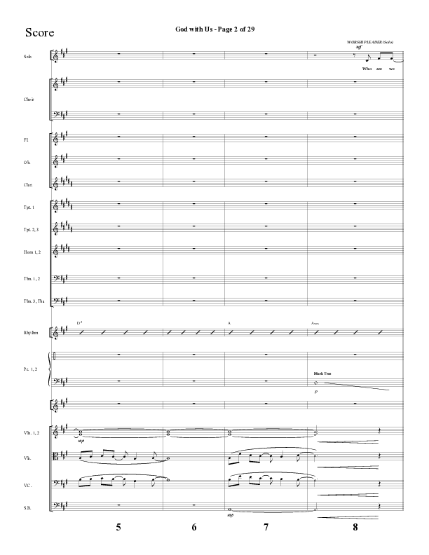 God With Us (Choral Anthem SATB) Orchestration (Lifeway Choral / Arr. Cliff Duren)