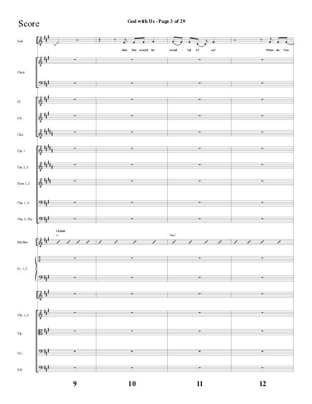 God With Us (Choral Anthem SATB) Conductor's Score (Lifeway Choral / Arr. Cliff Duren)