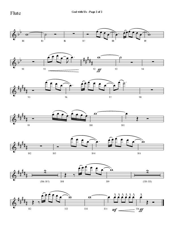 God With Us (Choral Anthem SATB) Flute (Lifeway Choral / Arr. Cliff Duren)