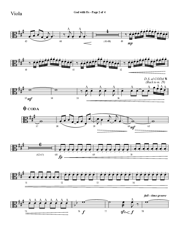 God With Us (Choral Anthem SATB) Viola (Lifeway Choral / Arr. Cliff Duren)