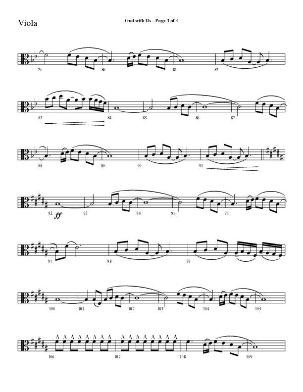 God With Us (Choral Anthem SATB) Viola (Lifeway Choral / Arr. Cliff Duren)