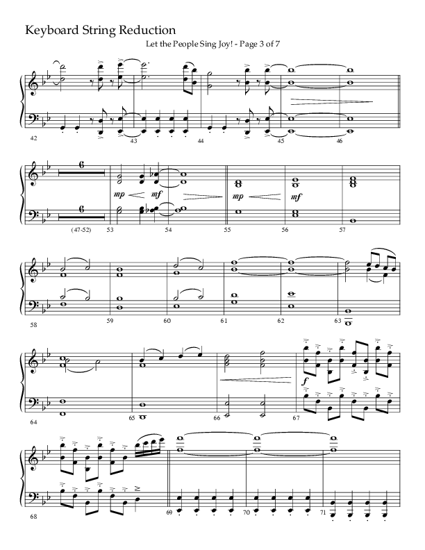 Let The People Sing Joy (Choral Anthem SATB) String Reduction (Arr. John Bolin / Arr. Don Koch / Orch. Daniel Semsen)