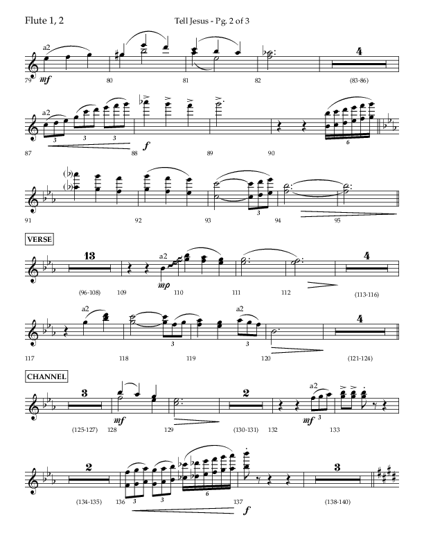 Tell Jesus (with I Must Tell Jesus) (Choral Anthem SATB) Flute 1/2 (Lifeway Choral / Arr. Bradley Knight)