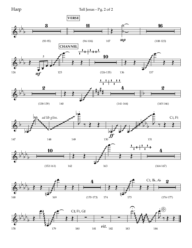 Tell Jesus (with I Must Tell Jesus) (Choral Anthem SATB) Harp (Lifeway Choral / Arr. Bradley Knight)