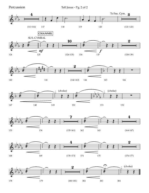Tell Jesus (with I Must Tell Jesus) (Choral Anthem SATB) Percussion (Lifeway Choral / Arr. Bradley Knight)