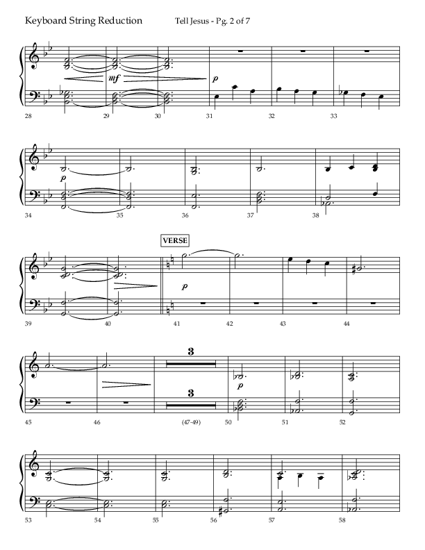 Tell Jesus (with I Must Tell Jesus) (Choral Anthem SATB) String Reduction (Lifeway Choral / Arr. Bradley Knight)