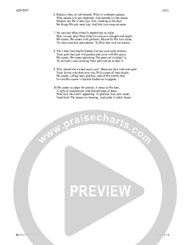 O Lord, How Shall I Meet Thee Hymn Sheet (SATB) (Traditional Hymn)