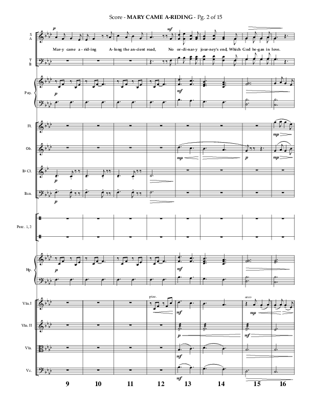 Mary Came A Riding (Choral Anthem SATB) Conductor's Score (Arr. Phillip Keveren)