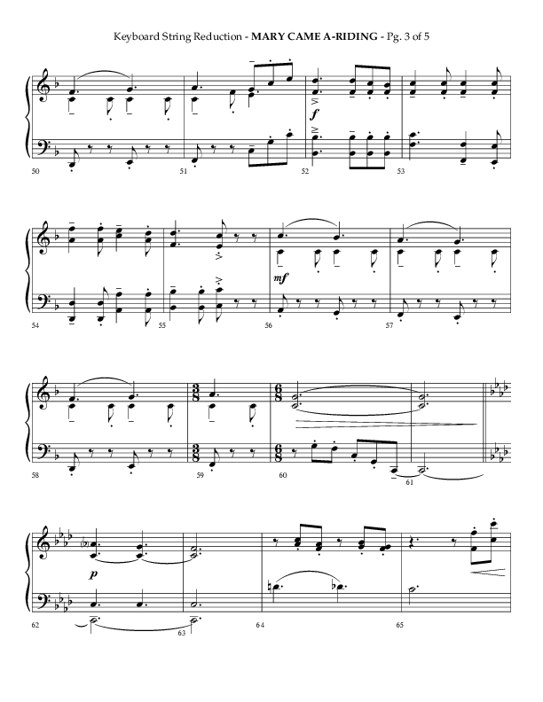Mary Came A Riding (Choral Anthem SATB) String Reduction (Arr. Phillip Keveren)