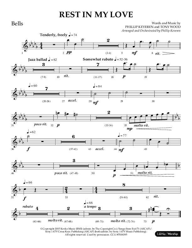 Rest In My Love (Choral Anthem SATB) Bells (Arr. Phillip Keveren)
