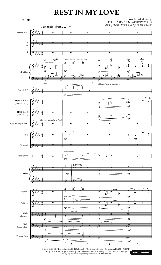 Rest In My Love (Choral Anthem SATB) Orchestration (Arr. Philip Keveren)
