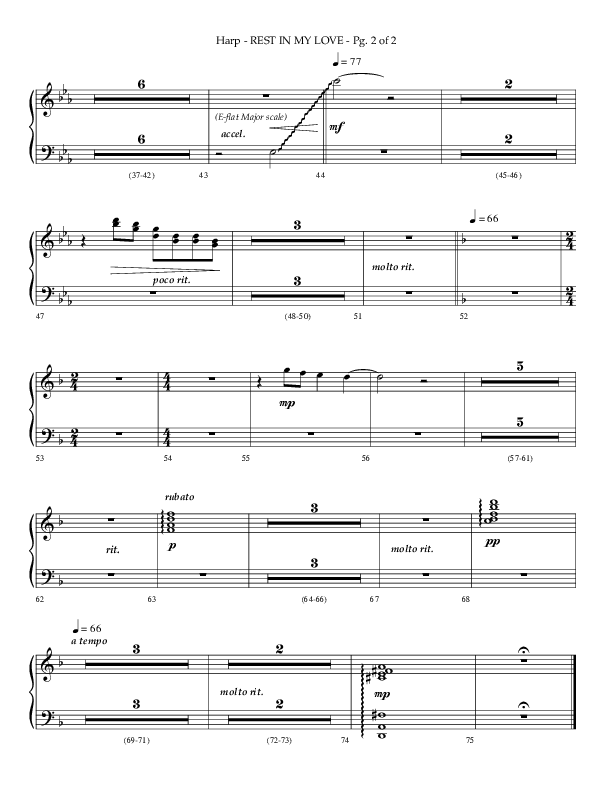 Rest In My Love (Choral Anthem SATB) Harp (Arr. Philip Keveren)
