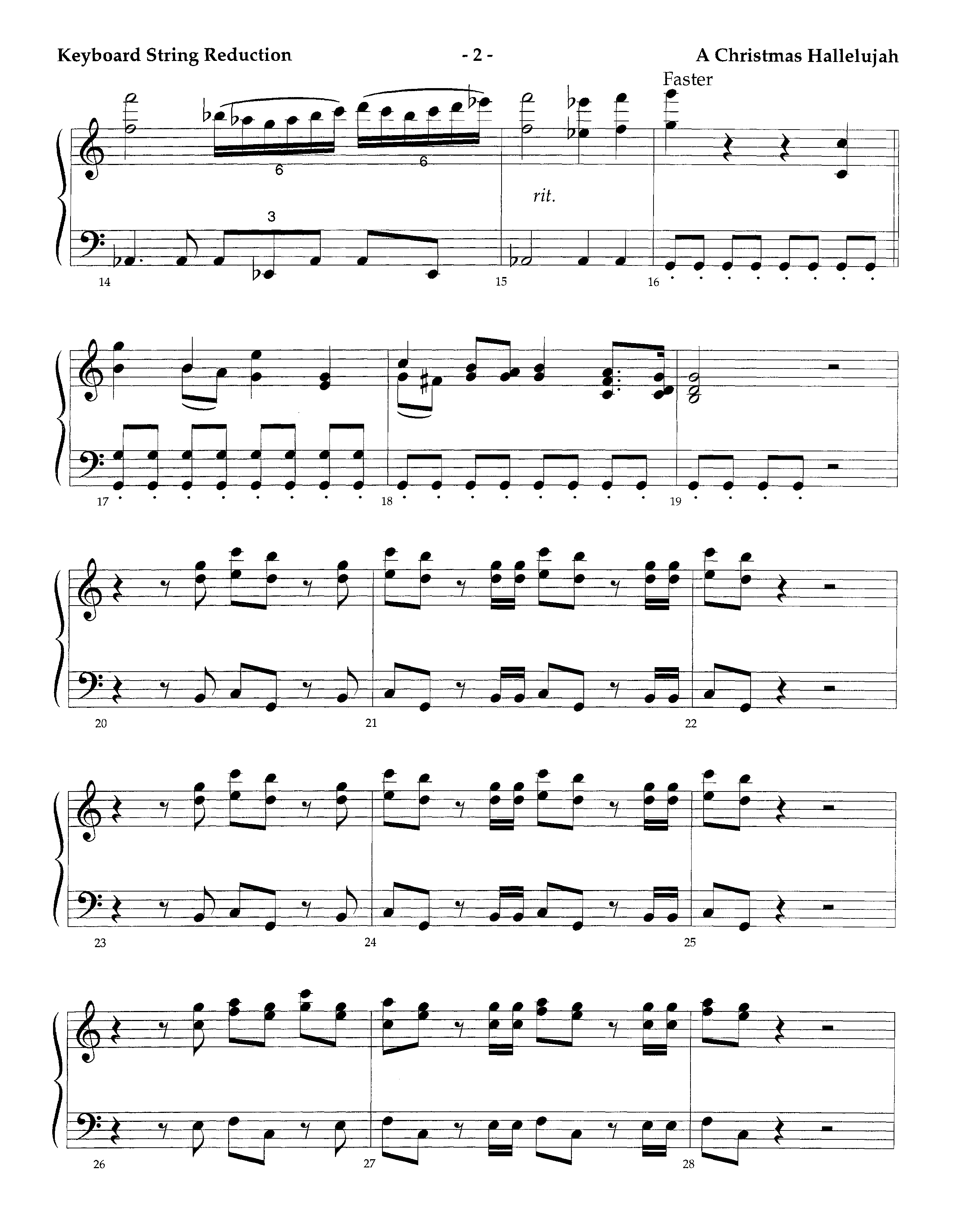 A Christmas Hallelujah (Instrumental) String Reduction (Lifeway Worship / Orch. Richard Kingsmore / Arr. Tom Fettke)