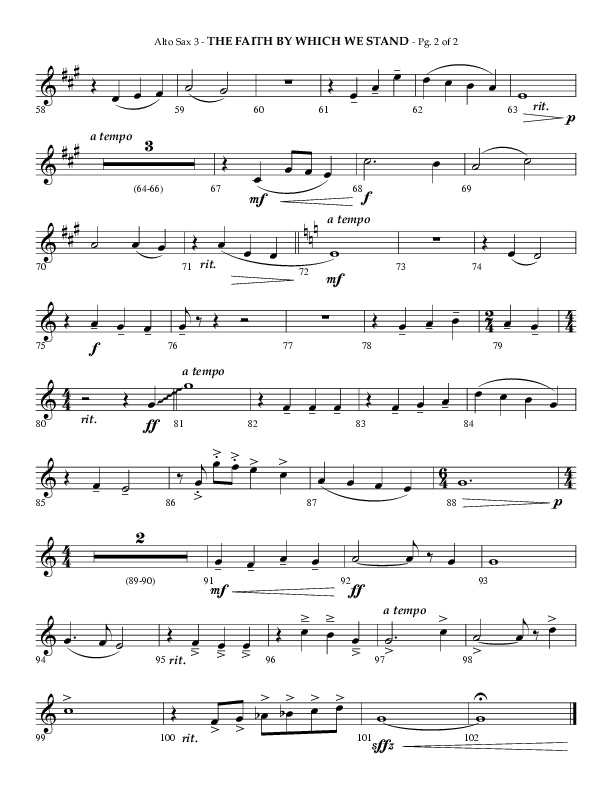The Faith By Which We Stand (Choral Anthem SATB) Alto Sax (Lifeway Choral / Arr. Phillip Keveren)