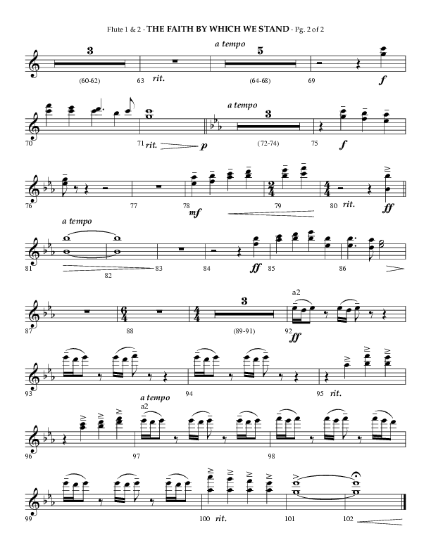 The Faith By Which We Stand (Choral Anthem SATB) Flute 1/2 (Lifeway Choral / Arr. Phillip Keveren)