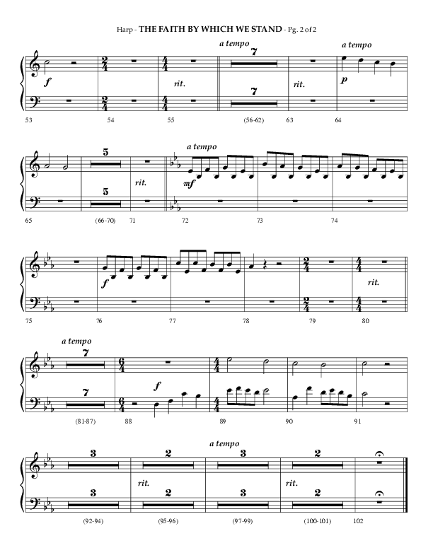 The Faith By Which We Stand (Choral Anthem SATB) Harp (Lifeway Choral / Arr. Phillip Keveren)
