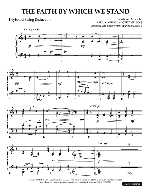 The Faith By Which We Stand (Choral Anthem SATB) String Reduction (Lifeway Choral / Arr. Phillip Keveren)