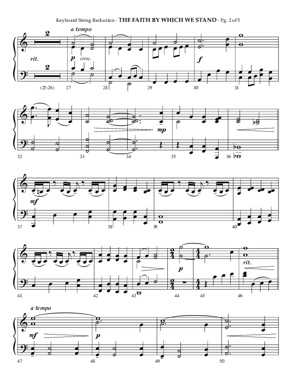 The Faith By Which We Stand (Choral Anthem SATB) String Reduction (Lifeway Choral / Arr. Phillip Keveren)