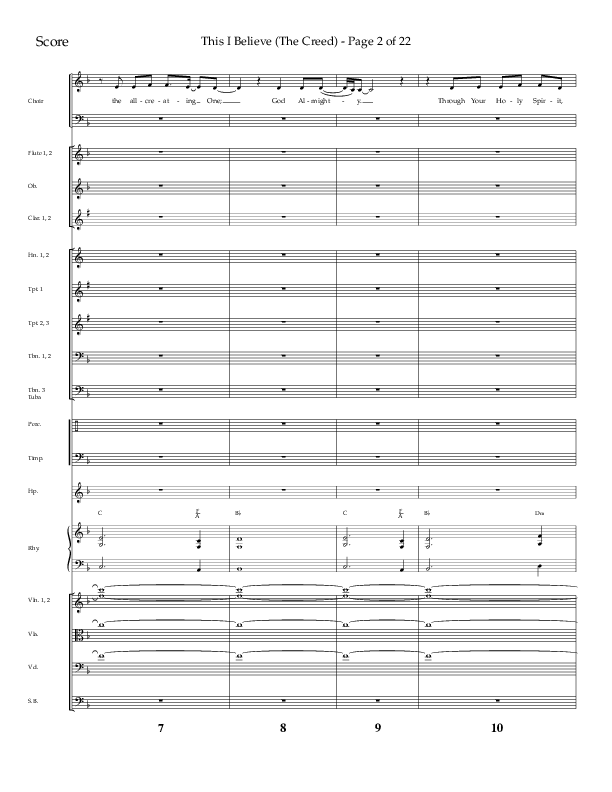 This I Believe (The Creed) (Choral Anthem SATB) Conductor's Score (Lifeway Choral / Arr. Camp Kirkland)